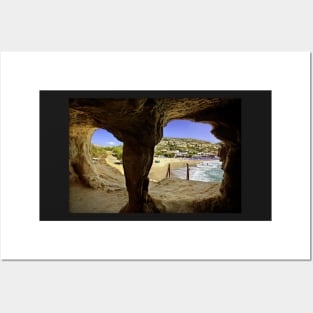 Matala cave & beach - Crete island Posters and Art